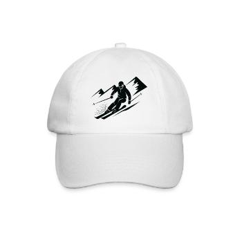 Skiers Ski Winter Winter Holiday Winter sports - Baseball Cap - white/white - Front