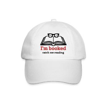 I’m Booked – Catch Me Reading - Baseballkappe - Weiß/Weiß - Vorne
