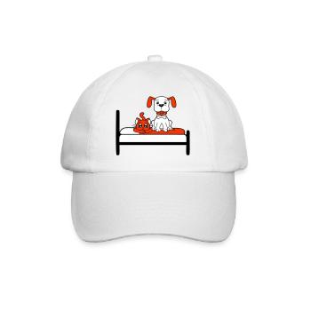 Dog Bed Cat Two Friends Team Kitten 2 Crew - Baseball Cap - white/white - Front
