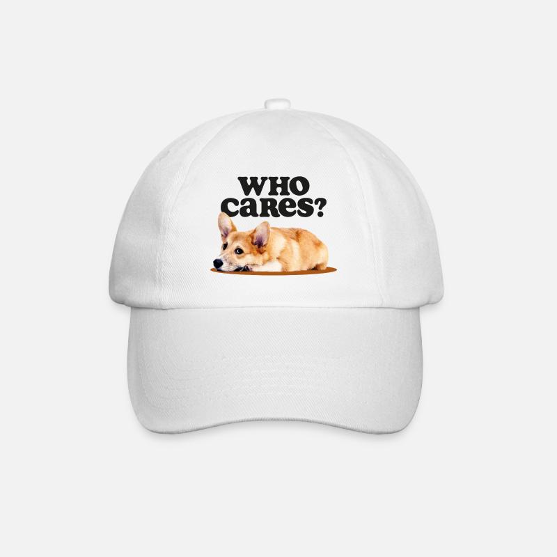 Corgi Apathy Club - Baseballkappe - Weiß/Weiß