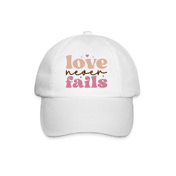 L’amour n’échoue jamais - Casquette classique - blanc/blanc - Devant