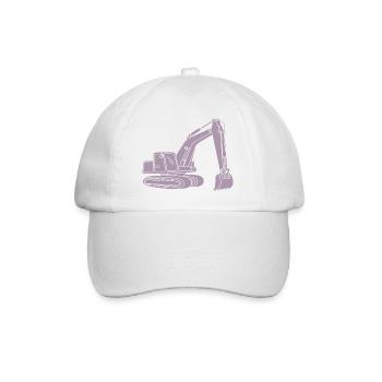 Pelle Silhouette Opérateur d’engins de construction Génie civil - Casquette classique - blanc/blanc - Devant