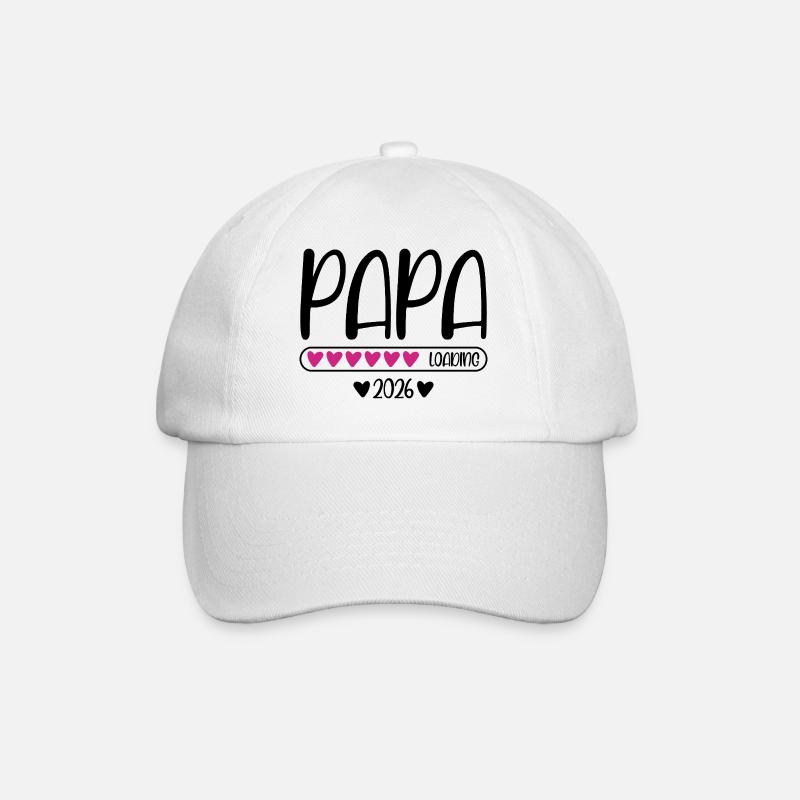 Papa 2026 loading - Baseballkappe - Weiß/Weiß