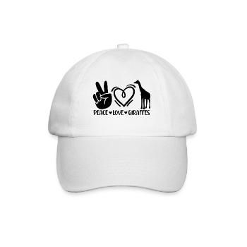 Paix Amour Girafes - Casquette classique - blanc/blanc - Devant