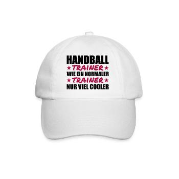 Handballtrainer sind viel cooler - Baseballkappe - Weiß/Weiß - Vorne