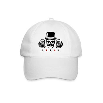 Bräutigam Skelett Jga Bier - Baseballkappe - Weiß/Weiß - Vorne