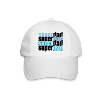 Super Dad Vater Vatertag - Baseballkappe - Weiß/Weiß - Vorne