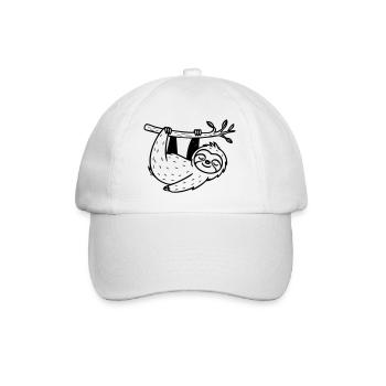 Faultier - Baseballkappe - Weiß/Weiß - Vorne