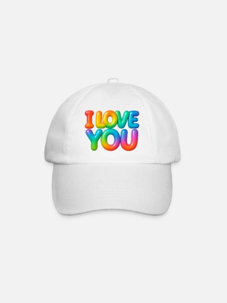 I love you - Baseballkappe - Weiß/Weiß