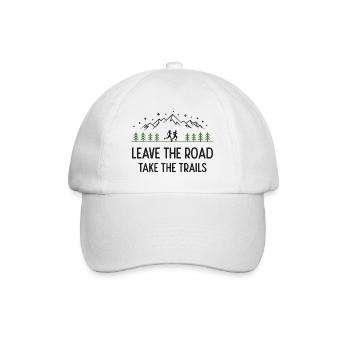 Trail Running - Quittez la route, prenez les sentiers - Casquette classique - blanc/blanc - Devant
