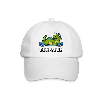 Dino Sore Gym Gewichte heben Fitness Workout - Baseballkappe - Weiß/Weiß - Vorne