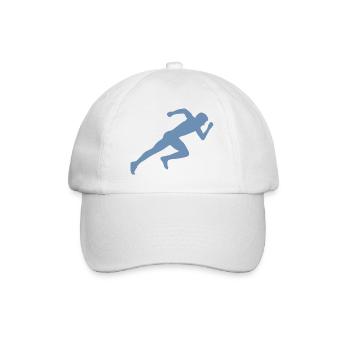 Minimalist Silhouette Sprinter Sprint Racing - Baseball Cap - white/white - Front