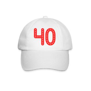 40. 40 YEARS. 40th ANNIVERSARY. 40 YEARS ANNIVERSARY. - Baseball Cap - white/white - Front