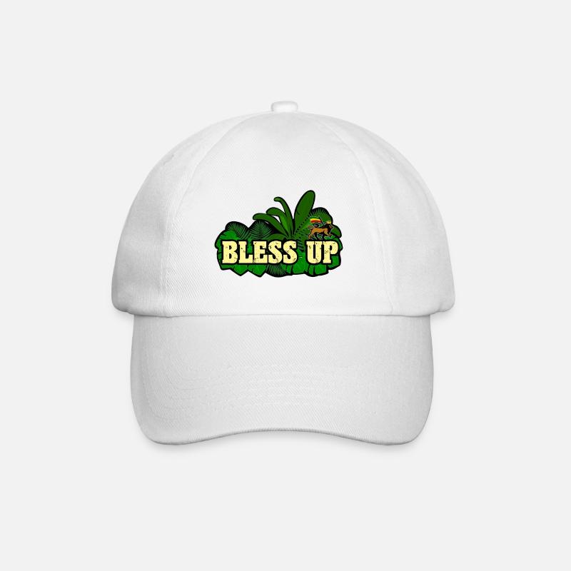 Dub Reggae Bless Up Jungle - Baseball Cap - white/white