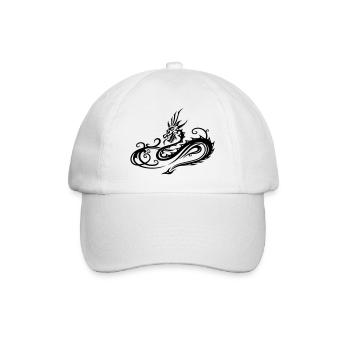 Motif de dragon tribal en forme de cœur - Casquette classique - blanc/blanc - Devant