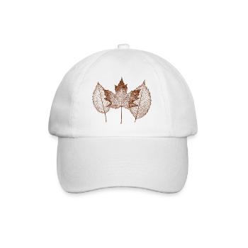 Autumn Leaves Pattern for Nature Fans - Baseball Cap - white/white - Front