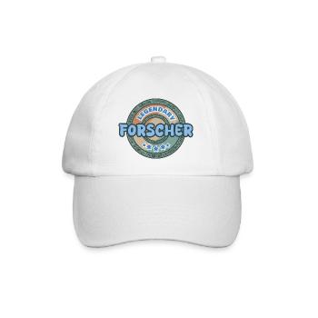 Forscher als Geschenkidee - Baseballkappe - Weiß/Weiß - Vorne