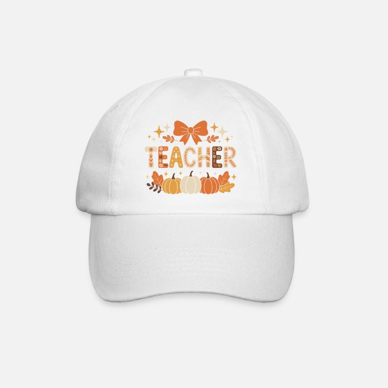 Herbst Lehrer - Baseballkappe - Weiß/Weiß