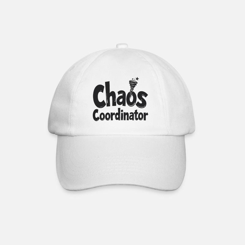 Chaos Coordinator - Lustiger Spruch - Baseballkappe - Weiß/Weiß
