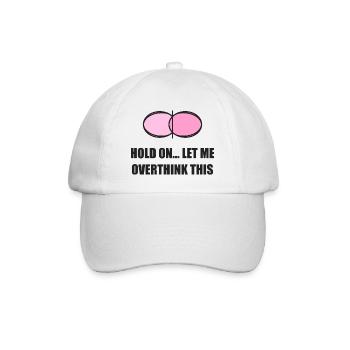 Overthinking-Club - Baseballkappe - Weiß/Weiß - Vorne