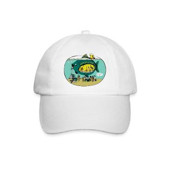 drôle de bière ventre poisson ventre poisson ventre comique Verseau - Casquette classique - blanc/blanc - Devant
