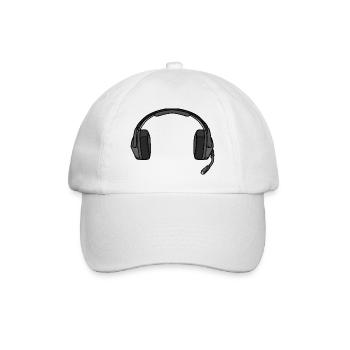 Headphones with mic - Baseball Cap - white/white - Front