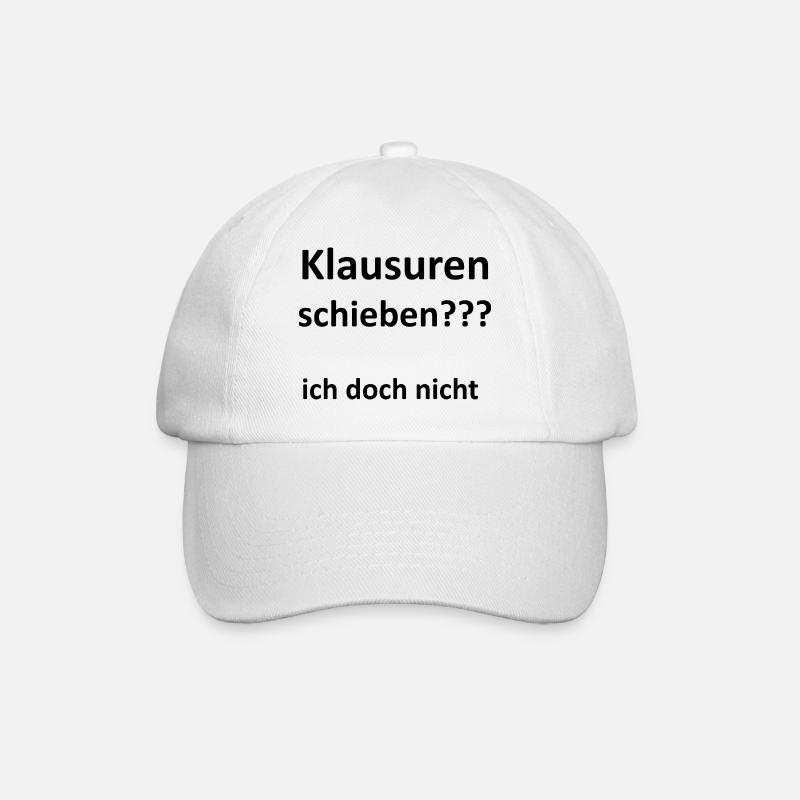 University Saying "Pushing Exams" Gift, Students - Baseball Cap - white/white