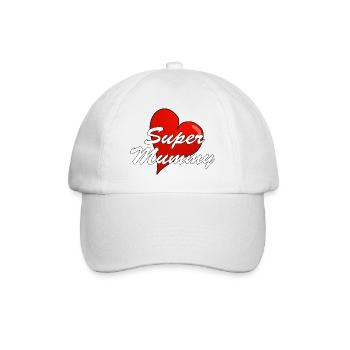 SUPER MUMMY - Baseball Cap - white/white - Front