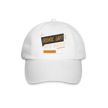 Irony invites please wait - funny design for the office - Baseball Cap - white/white - Front