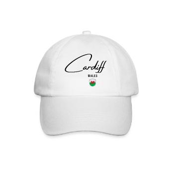 Elegant design Cardiff, Welsh pride - Baseball Cap - white/white - Front
