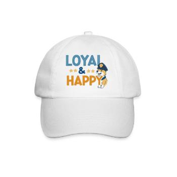 Loyal & Happy Police Dog - Baseball Cap - white/white - Front