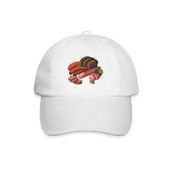 Savory Sausage & Bread Collage - Baseball Cap - white/white - Front