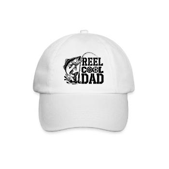 Pêcheur, pêcheur, pêcheur, poisson, moulinet, Cool Dad - Casquette classique - blanc/blanc - Devant