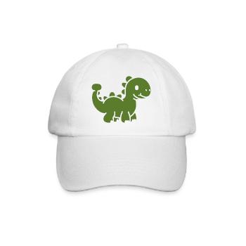 Cute Little Dinosaur - Baseball Cap - white/white - Front
