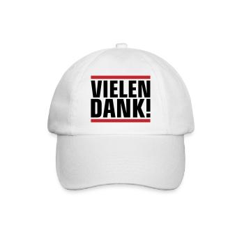 Vielen Dank Dankeschön - Baseballkappe - Weiß/Weiß - Vorne
