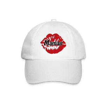 Mama Ich liebe dich – Muttertag - Baseballkappe - Weiß/Weiß - Vorne