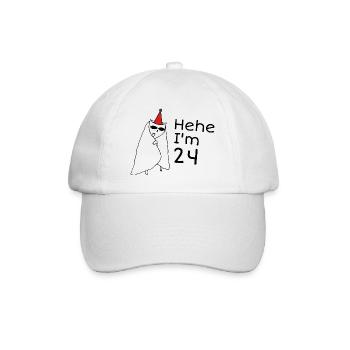 24 ans anniversaire - Cadeau 24e anniversaire - Casquette classique - blanc/blanc - Devant