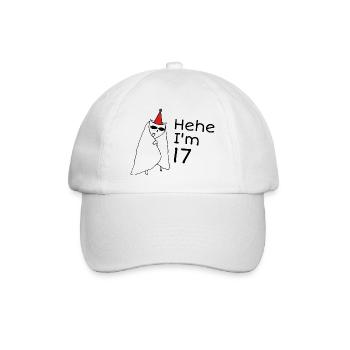 17 ans anniversaire - Cadeau 17e anniversaire - Casquette classique - blanc/blanc - Devant