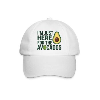 Ich bin nur hier für den Avocado-Ernährungsberater - Baseballkappe - Weiß/Weiß - Vorne