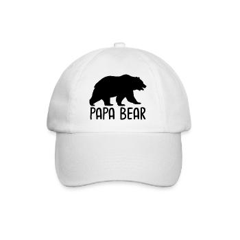 Papa Bear - Baseball Cap - white/white - Front