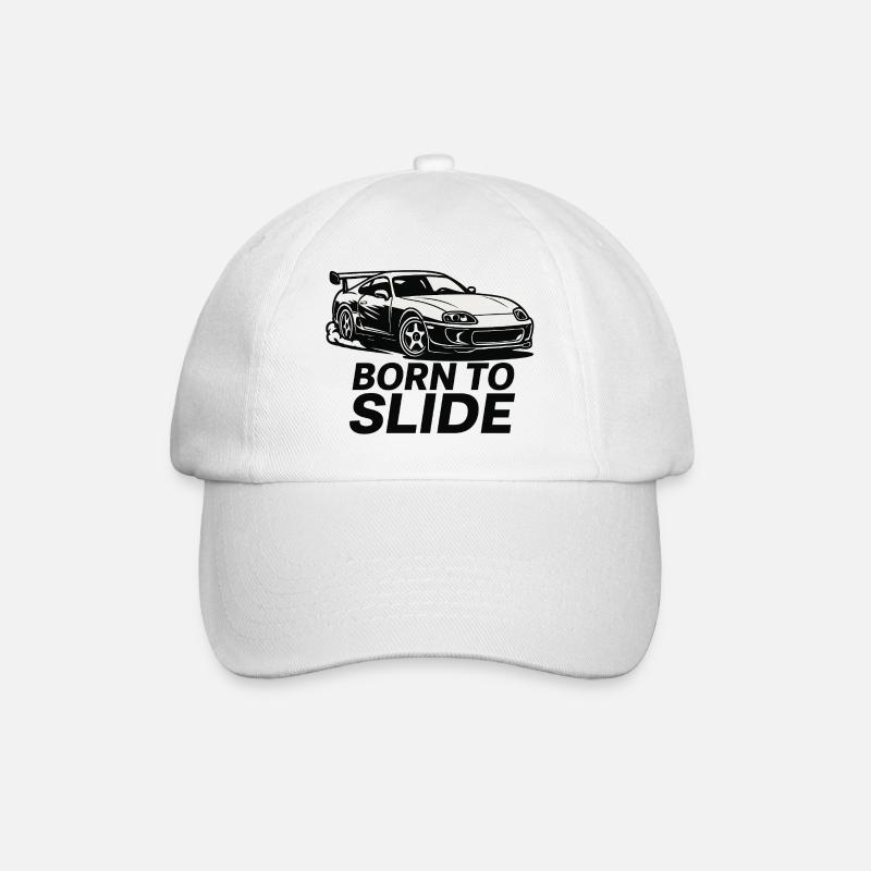 Born to Slide - Baseball Cap - white/white