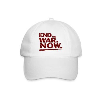End The War Now Statement für Frieden - Baseballkappe - Weiß/Weiß - Vorne