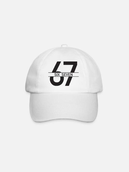 67 Seks Syv Meme 6 7 Ren - Baseballcap - hvit/hvit