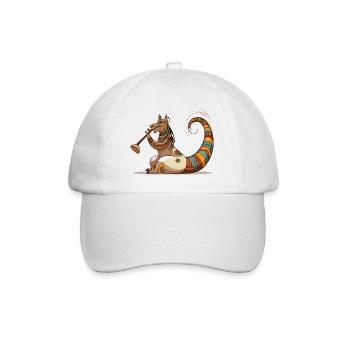 Dino Saxophone Tribal Jewelry - Baseball Cap - white/white - Front