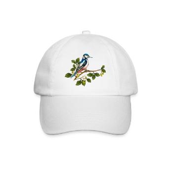Colorful bird - Baseball Cap - white/white - Front
