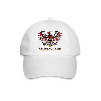 German Eagle Flag Motif - Baseball Cap - white/white - Front