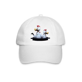 Duo de mouettes sur la jetée - Casquette classique - blanc/blanc - Devant