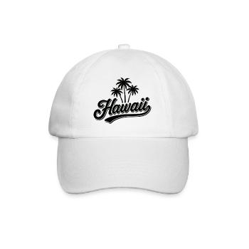 Hawaii Summer Vibes with Palm Trees and Sea - Baseball Cap - white/white - Front