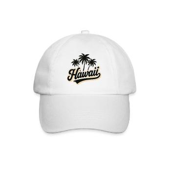 Hawaii Summer Vibes with Palm Trees and Sea - Baseball Cap - white/white - Front
