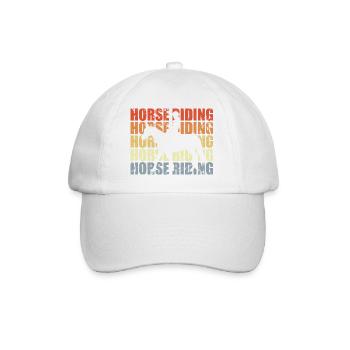 Horse Riding Vintage Look - Baseballkappe - Weiß/Weiß - Vorne